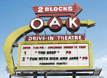 Oak Drive-In Theatre - Keith Milford Enhancement - Photo From Rg (newer photo)